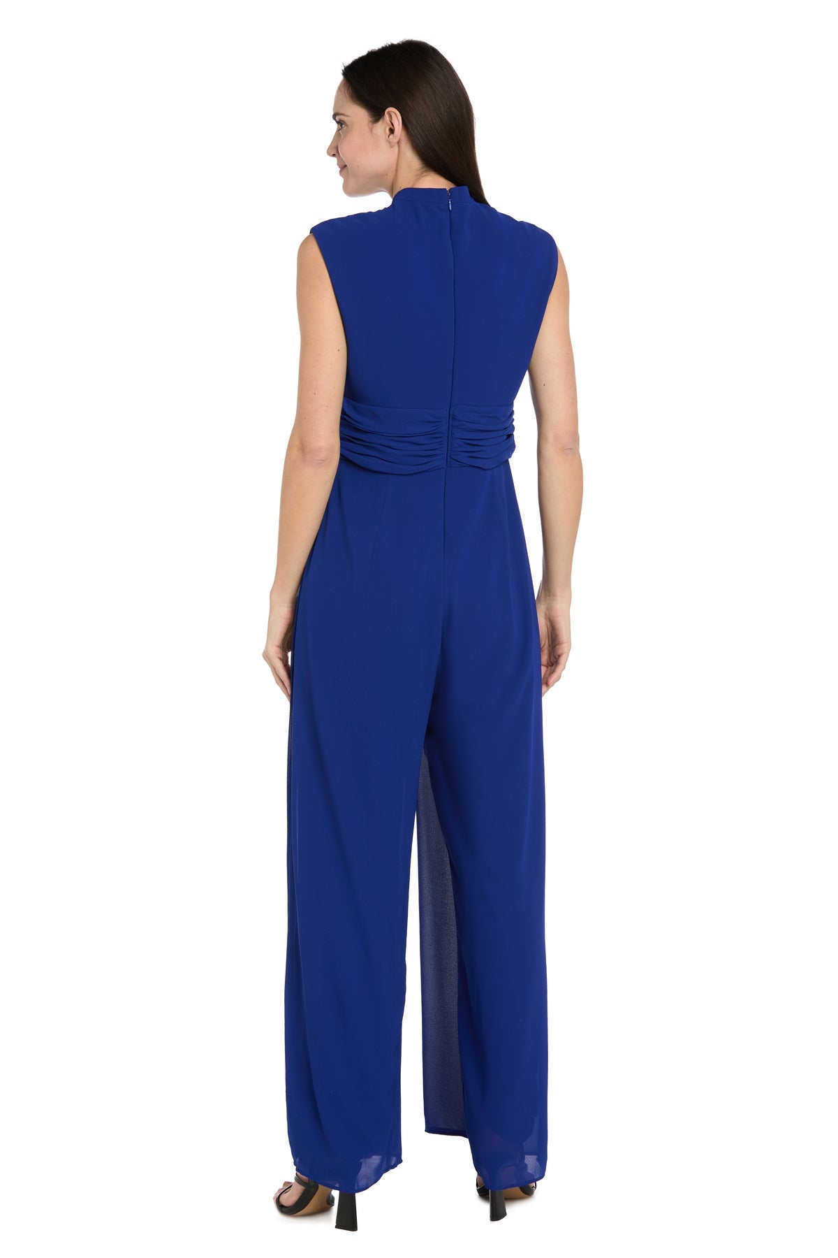 V-Neck Sleeveless Chiffon Jumpsuit by R&M Richards 5006 in Royal