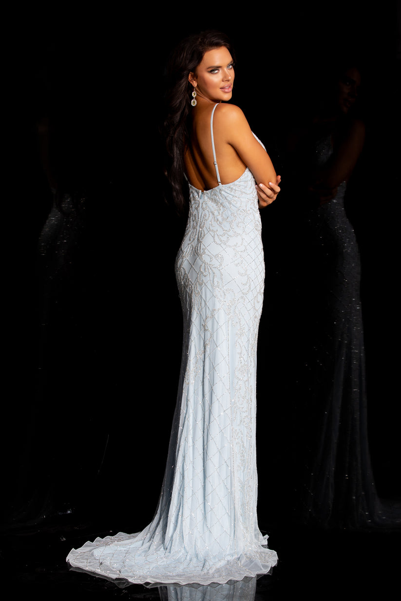 Prom Dresses Sequin Formal Long Mermaid Prom Dress Aleta 500 Ice Blue