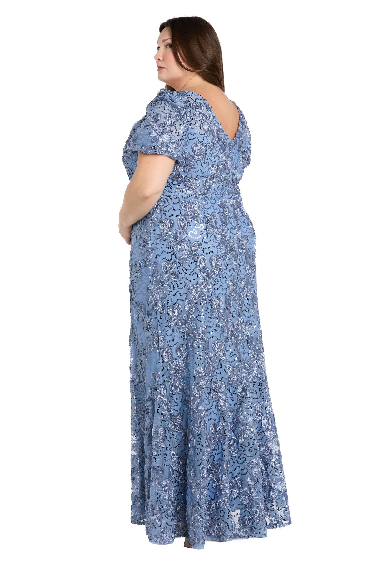Scoop Floor-Length Lace Formal Sheath/Column R&M Richards 5010W