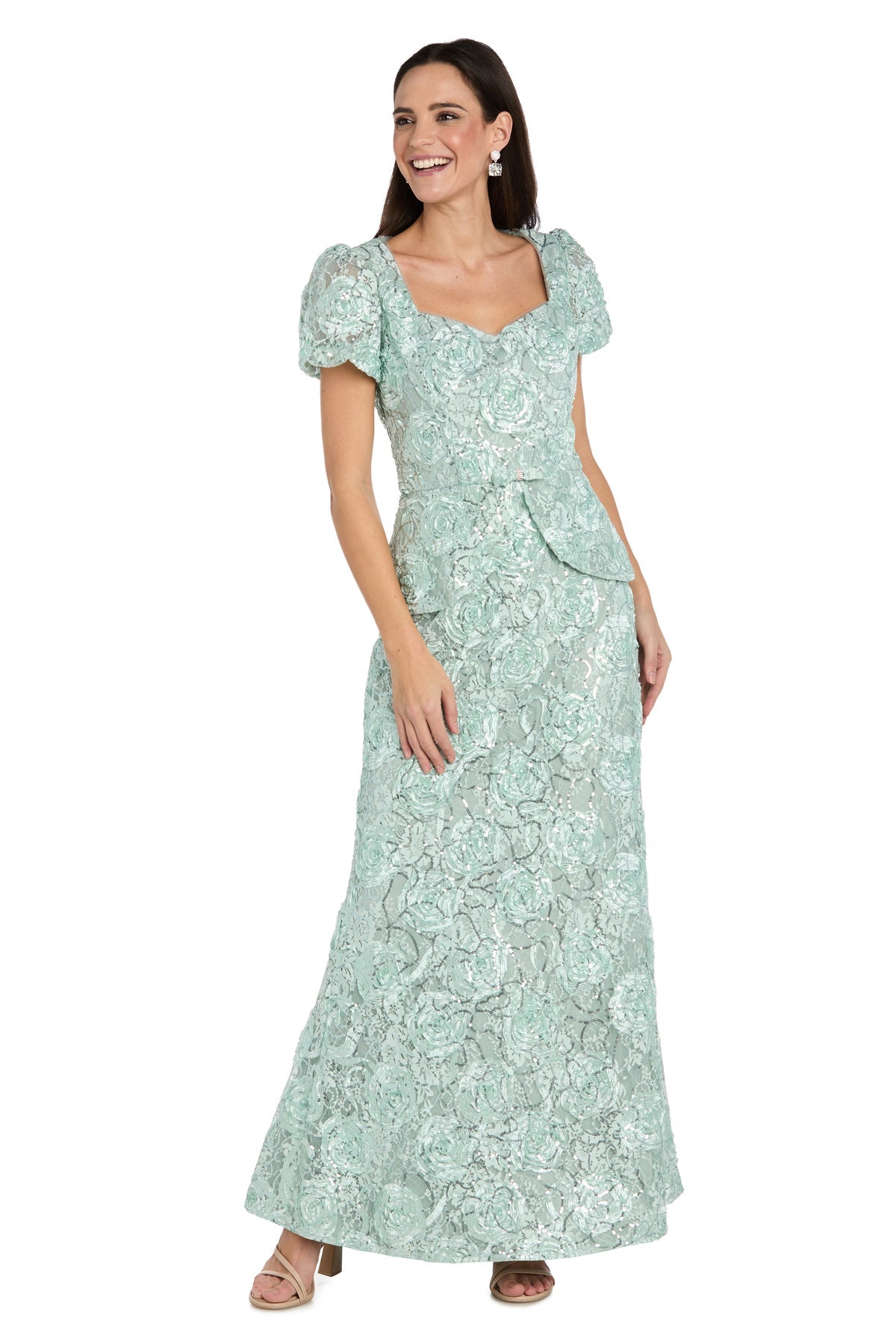 Sweetheart Neck Long Lace Formal Dress by R&M Richards 5016 in Sage
