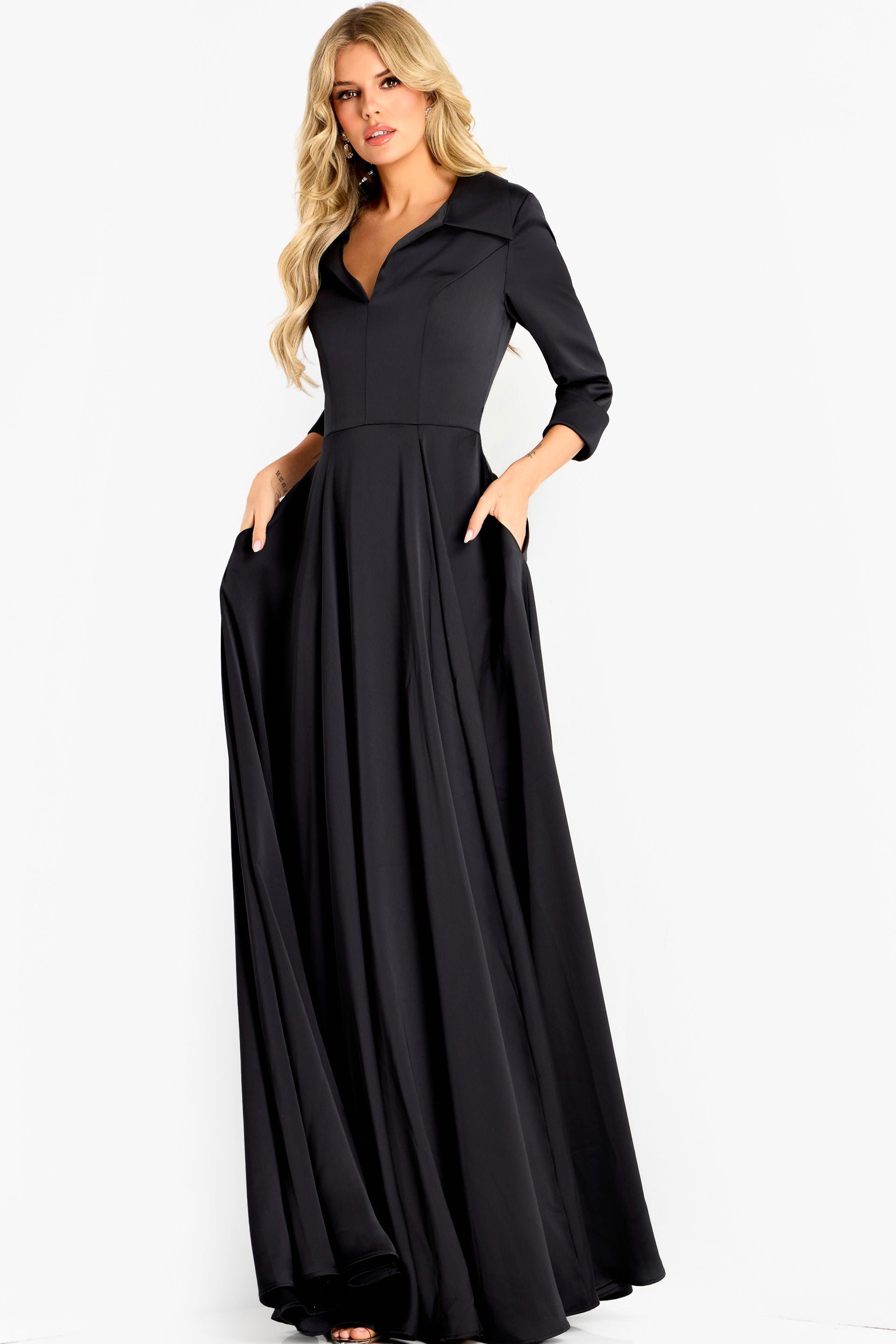 Mother of the Bride Dresses A Line Long Formal Mother of the Bride Dress Jovani 50262 Black