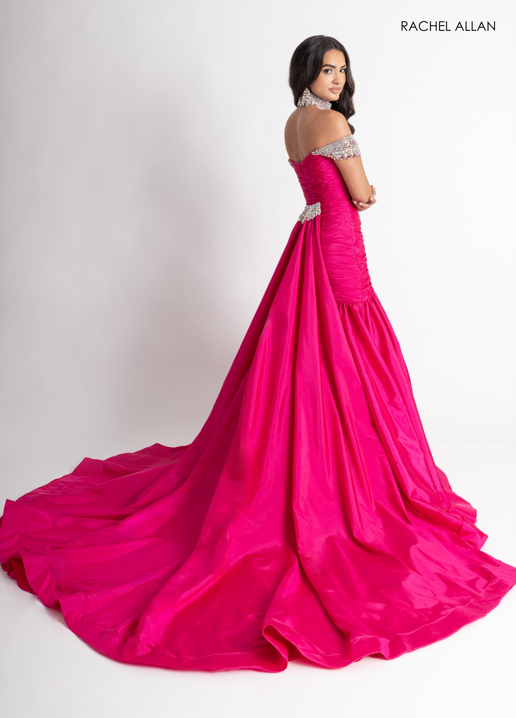 Prom Dresses Long Beaded Mermaid Prom Dress Fuchsia