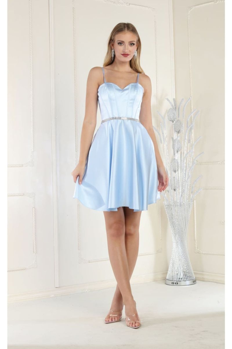 Sweetheart Mini/Short Satin Cocktail A-Line May Queen 1864