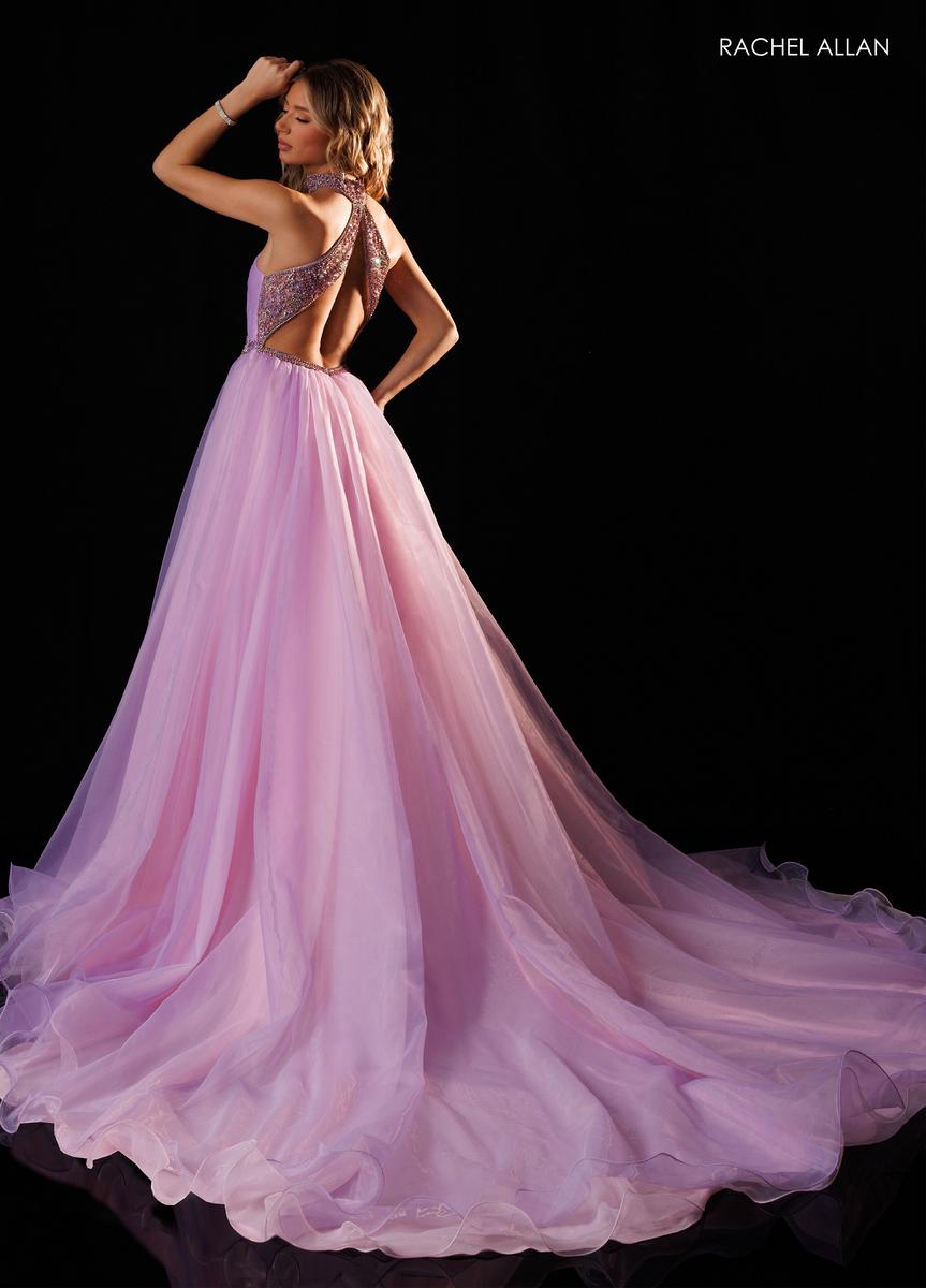 Strapless Curved Neck Floor-Length Tulle Prom Ball Gown Rachel Allan 50424