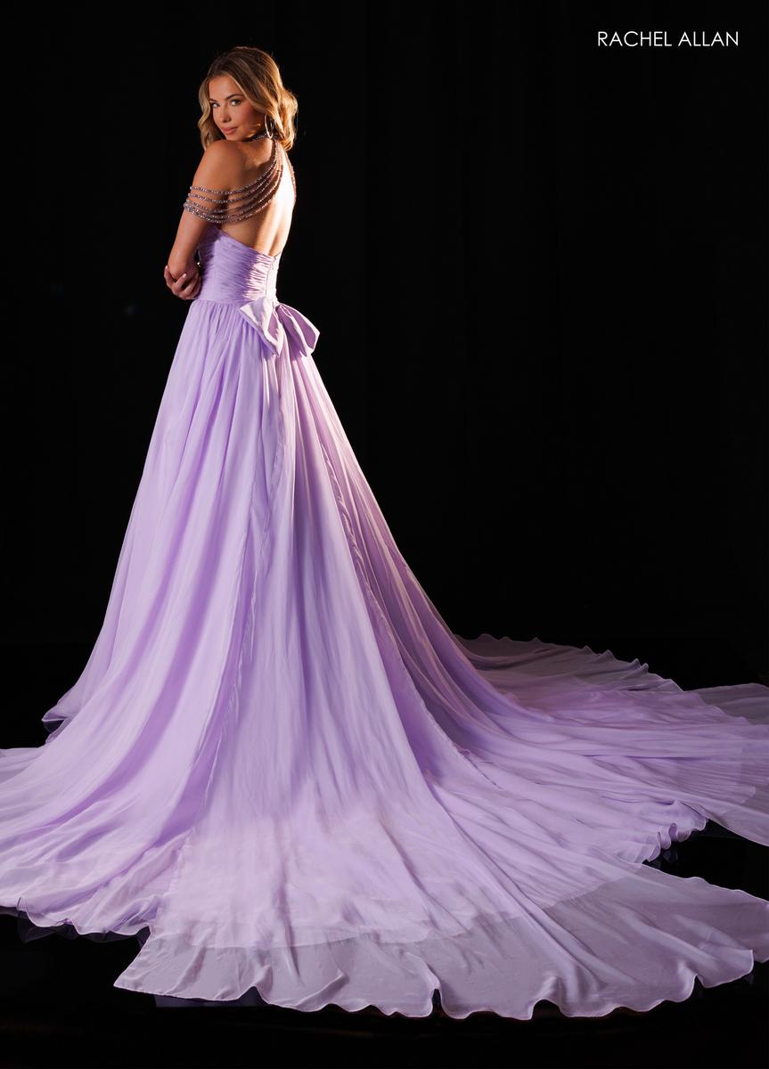 Halter Floor-Length Chiffon Prom A-Line Rachel Allan 50430