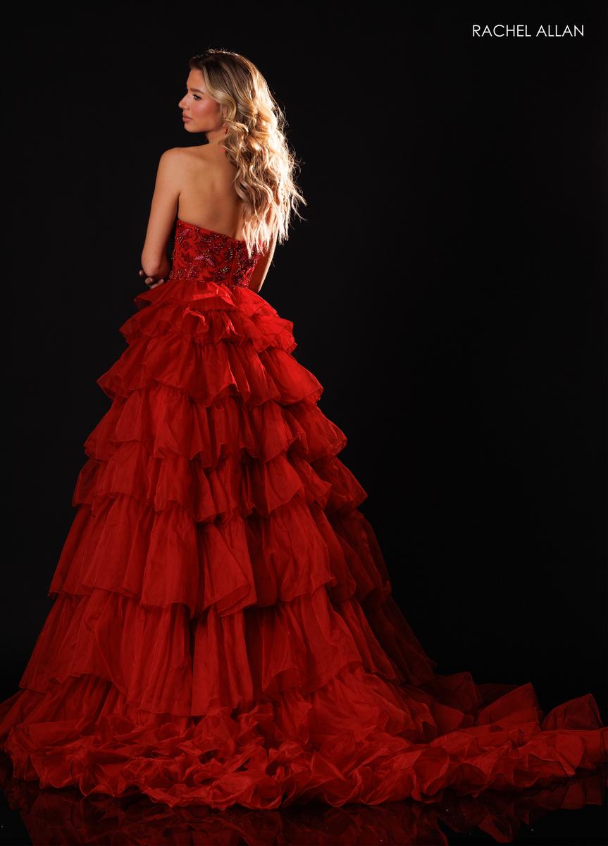 Strapless Straight Neck Floor-Length Tulle Formal Ball Gown Rachel Allan 50431