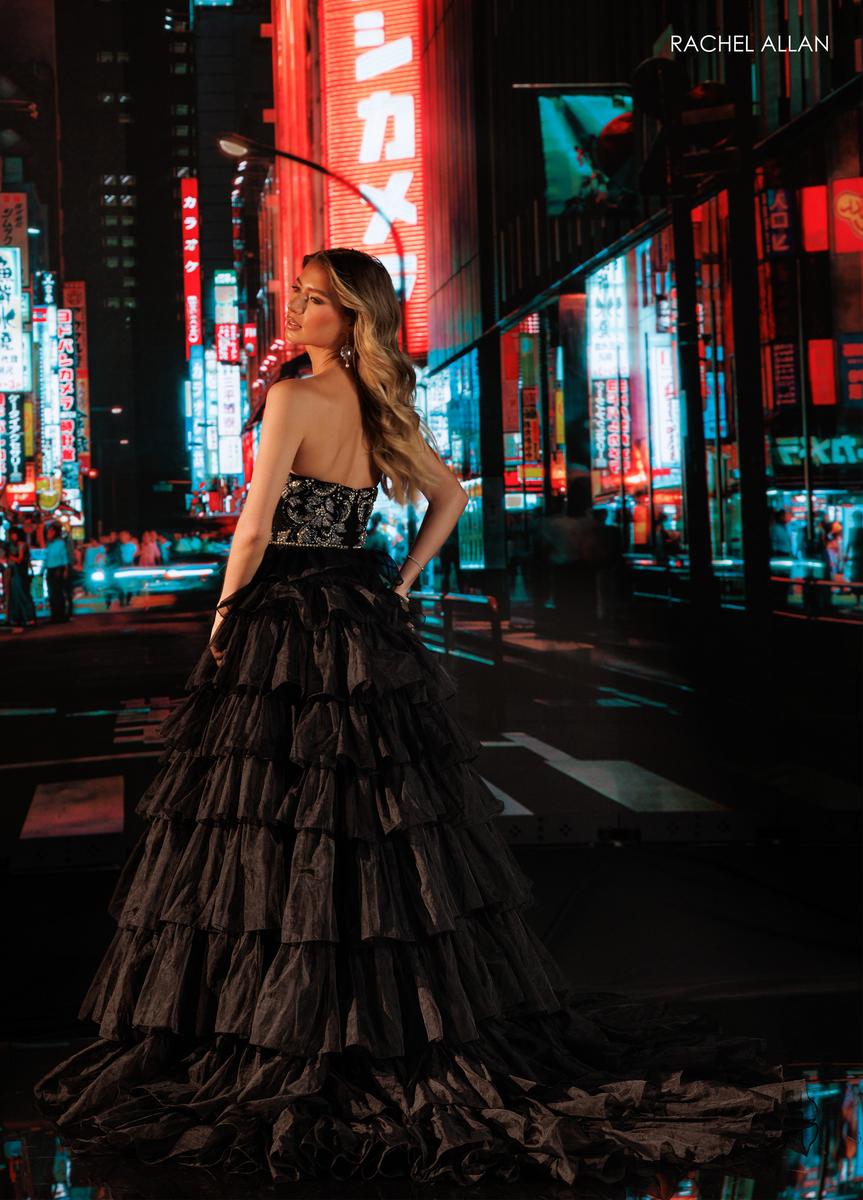 Strapless Straight Neck Floor-Length Tulle Formal Ball Gown Rachel Allan 50431