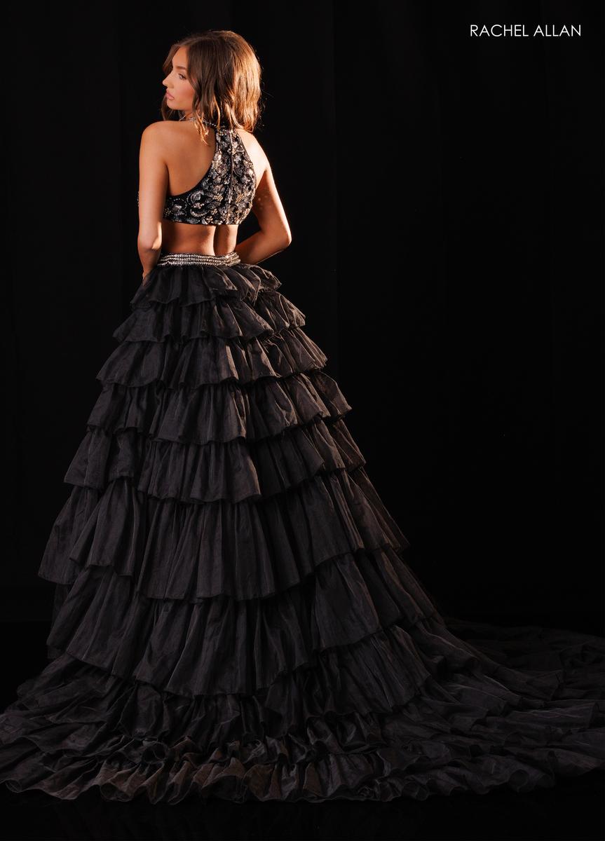 Halter Floor-Length Tulle Prom Two-Piece Rachel Allan 50441