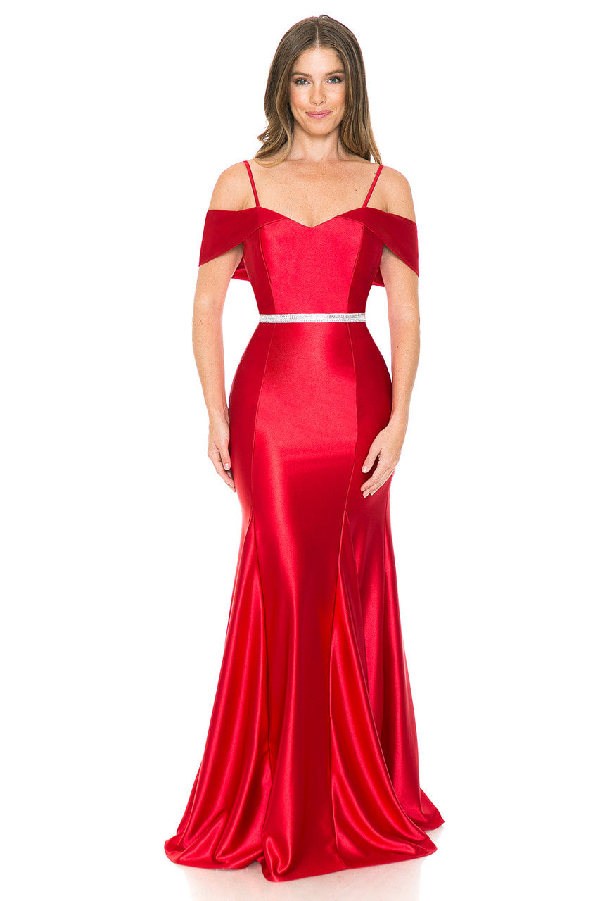 Prom Dresses Formal Long Mermaid Prom Dress Lenovia 5244 Red