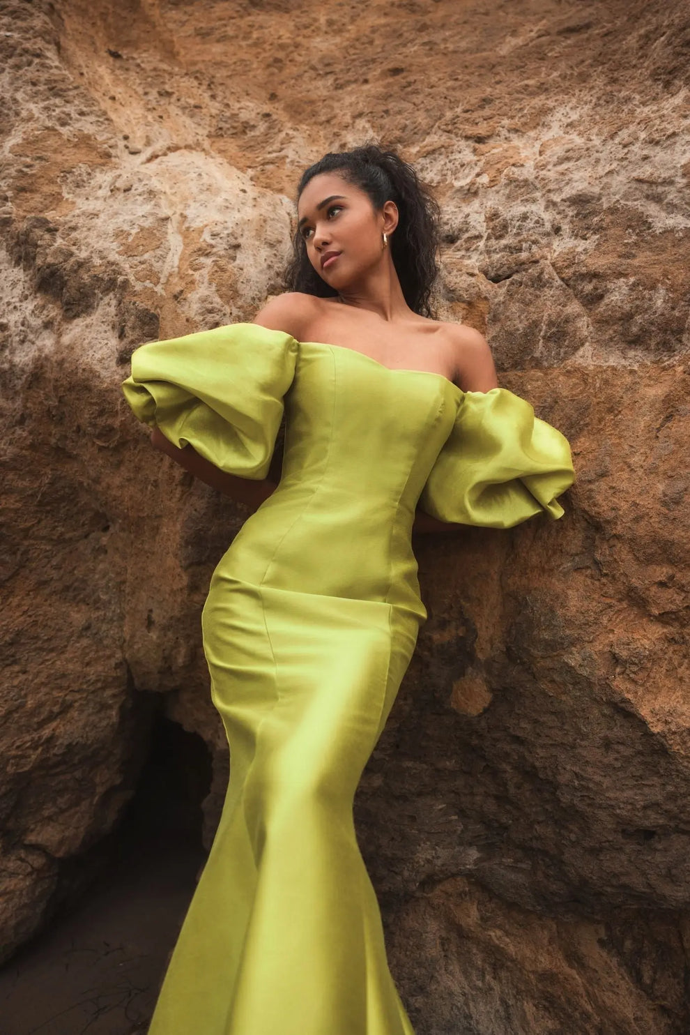 Strapless Curved Neck Floor-Length Satin Formal Mermaid Mac Duggal 9950677P