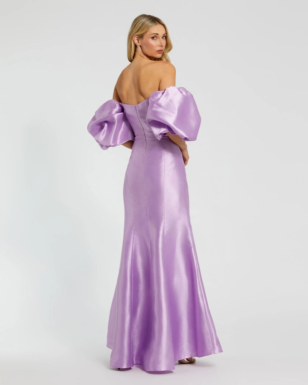 Strapless Curved Neck Floor-Length Satin Formal Mermaid Mac Duggal 9950677P