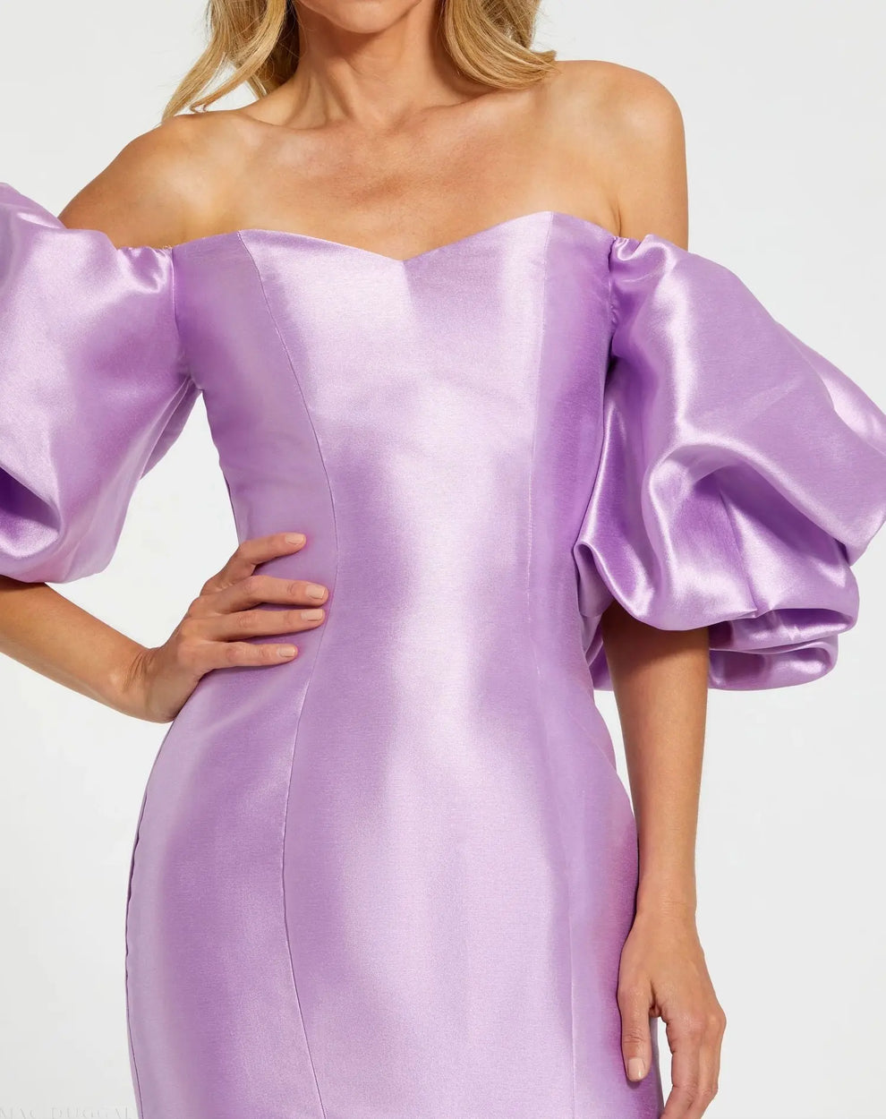 Strapless Curved Neck Floor-Length Satin Formal Mermaid Mac Duggal 9950677P