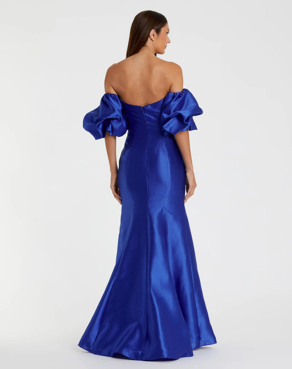 Strapless Curved Neck Floor-Length Satin Formal Mermaid Mac Duggal 9950677P