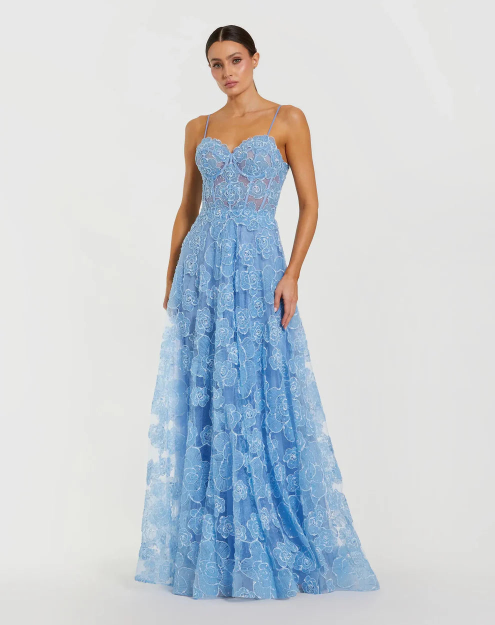 Prom Dresses 50735 Prom Long A Line Corset Formal Dress Powder Blue