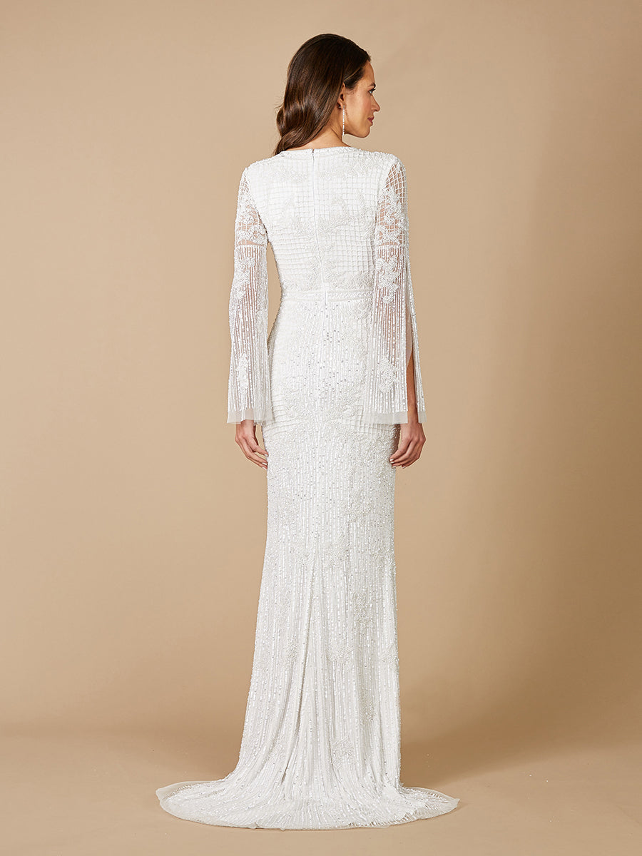 Wedding Dresses Long Slit Wedding Simple Dress Ivory