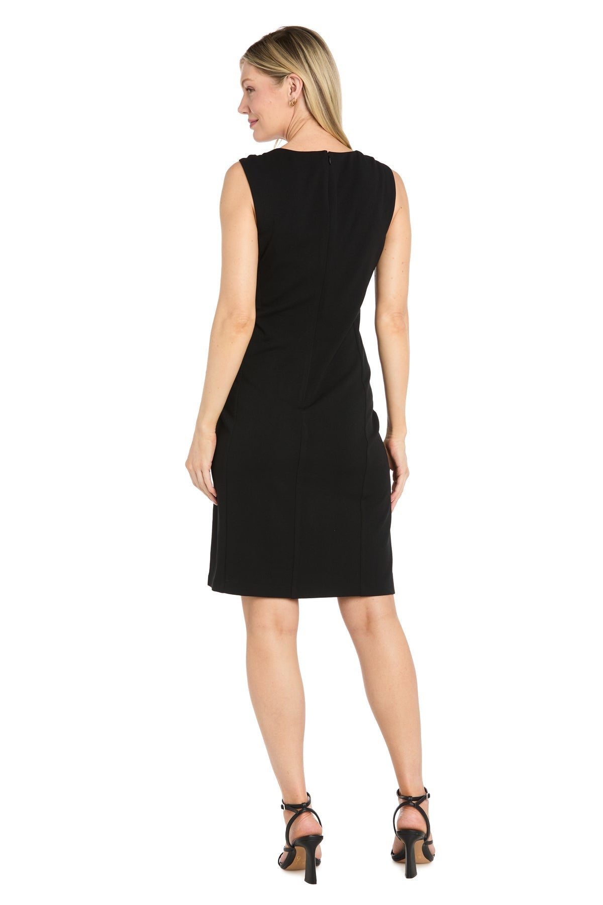 One-Shoulder Knee-Length Crepe Formal Sheath/Column R&M Richards 5108