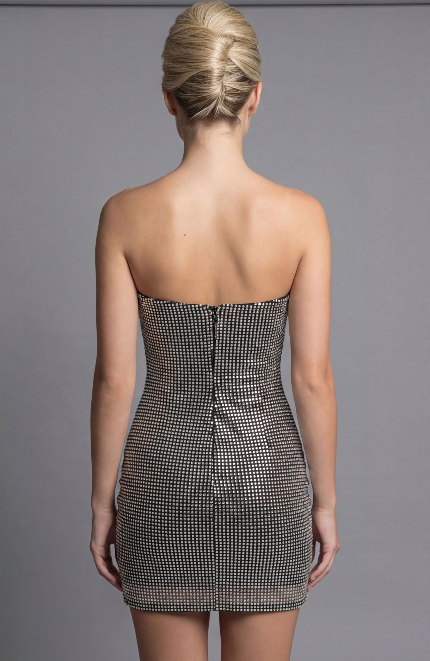 Cocktail Dresses Short Sequin Mini Fitted Cocktail Dress Jovani 51674 Black/Silver