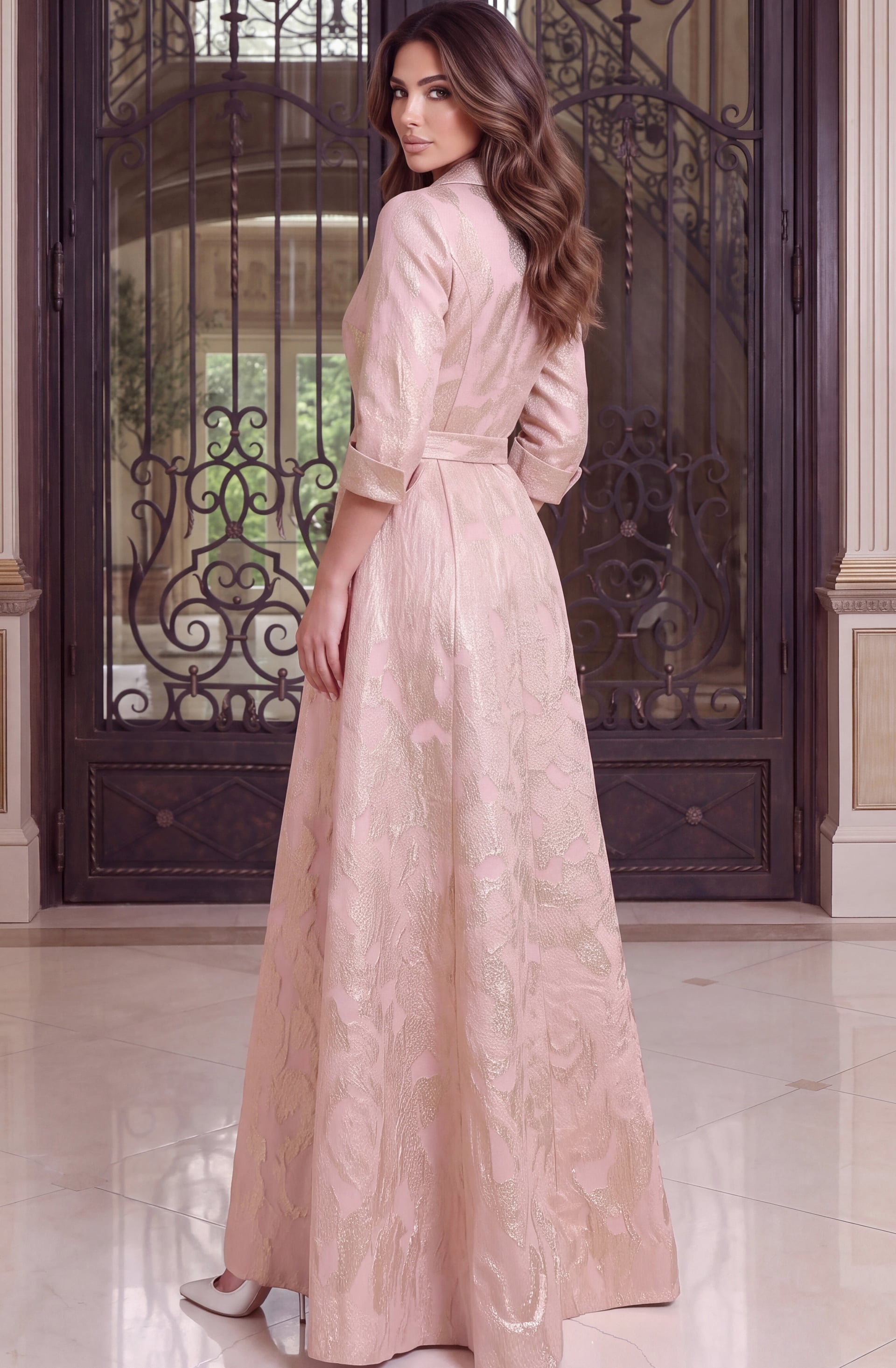 Jewel Floor-Length Satin Occasion A-Line Jovani 52090