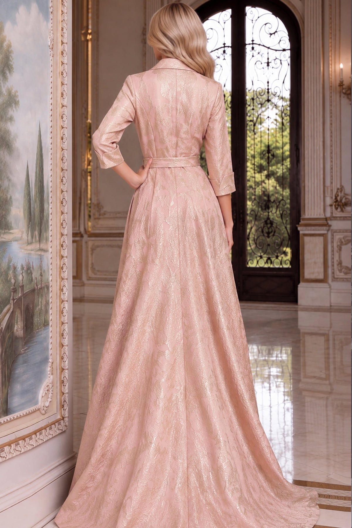 Jewel Floor-Length Satin Occasion A-Line Jovani 52090