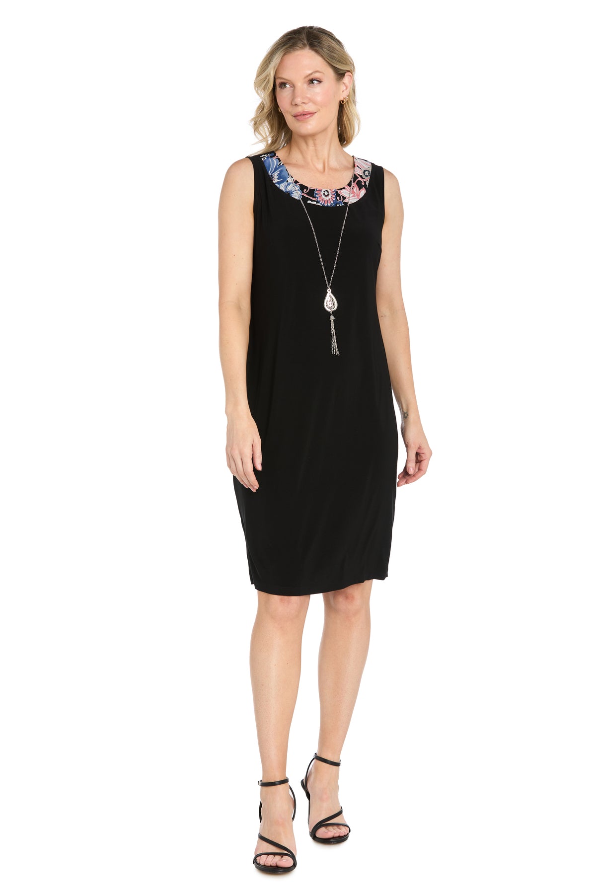 Jewel Knee-Length Chiffon Formal Two-Piece Dress R&M Richards 5209