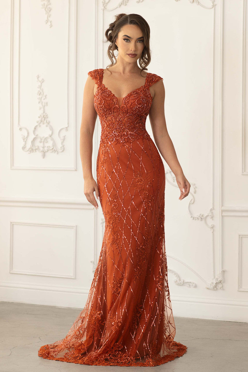 Prom Dresses Mermaid Sequin Long Formal Dress Lenovia 8350 Sienna
