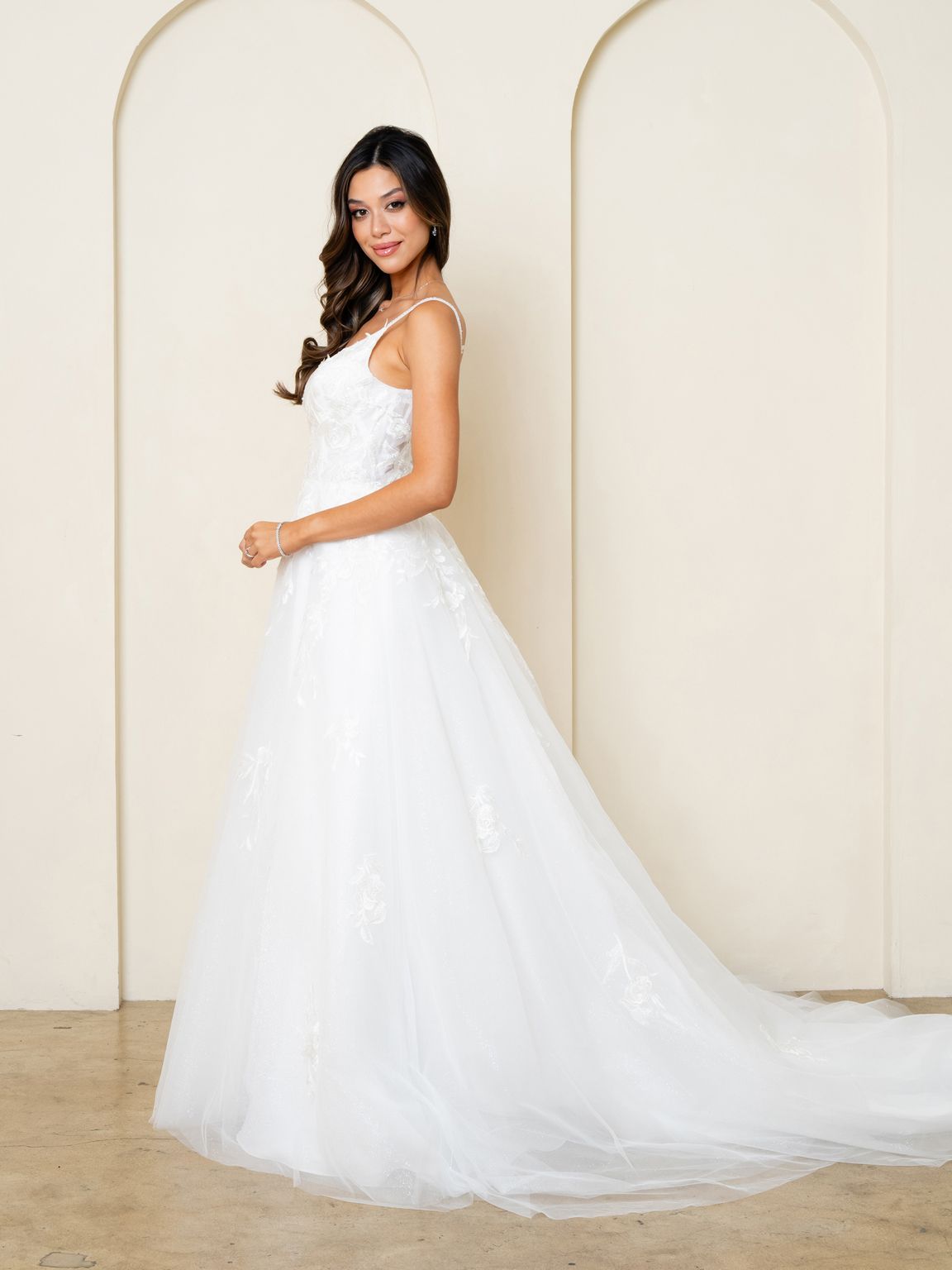 Wedding Dresses Bridal Gown Long A Line Lace Wedding Dress Off White