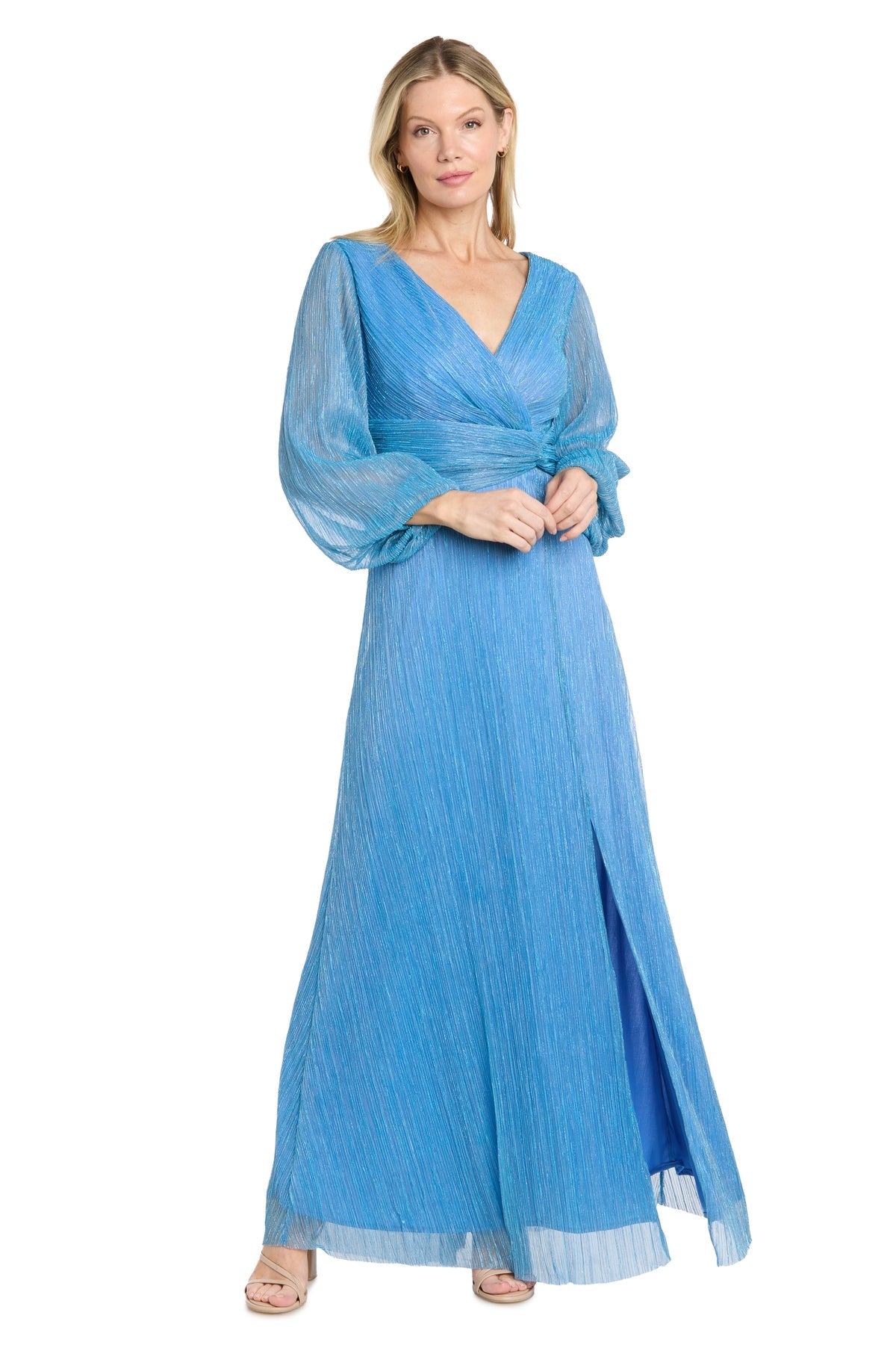 V-Neck Floor-Length Chiffon Formal A-Line R&M Richards 5311P