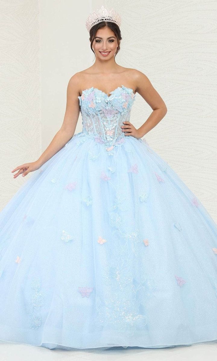 Sweetheart Floor-Length Tulle Quinceañera Ball Gown May Queen LK246