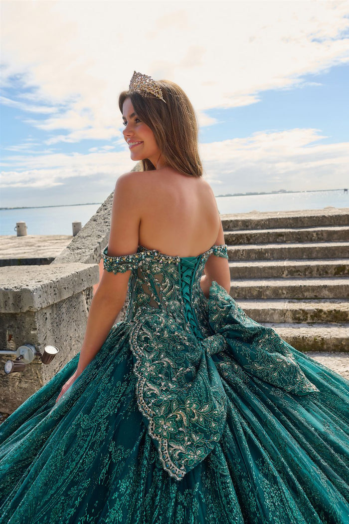 Quinceniera Dresses Long Glitter Sweet 16 Quinceanera Dress Emerald