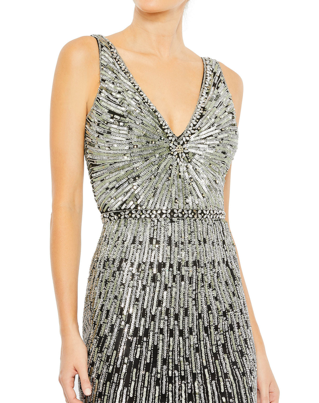 Prom Dresses Prom Formal Long Sequin Dress Black Silver