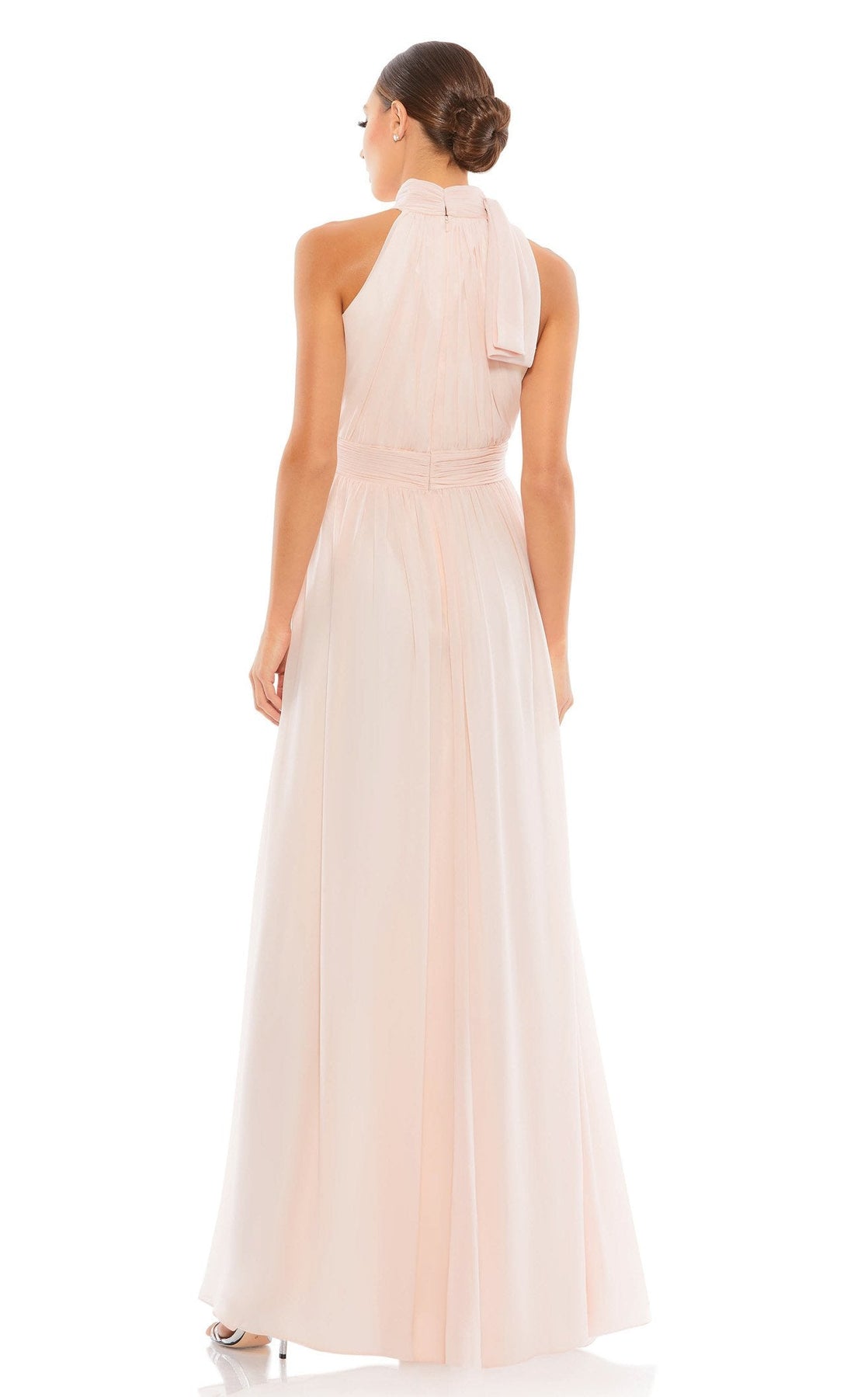Formal Dresses Pleated Long A Line Formal Dress Mac Duggal 9955035P Blush