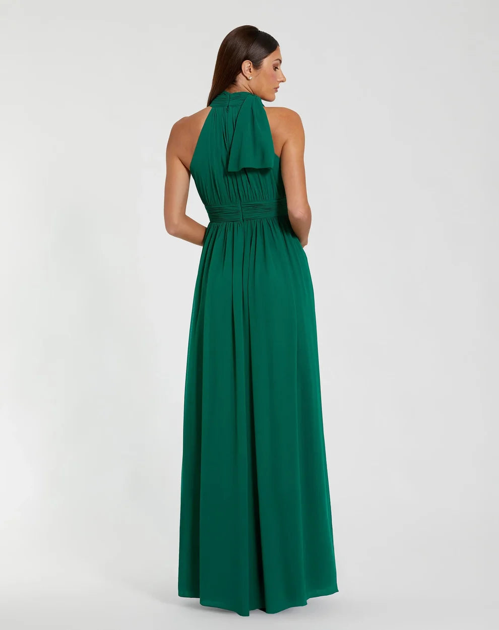 Mac Duggal Long Halter Chiffon Prom Dress 55035 - The Dress Outlet