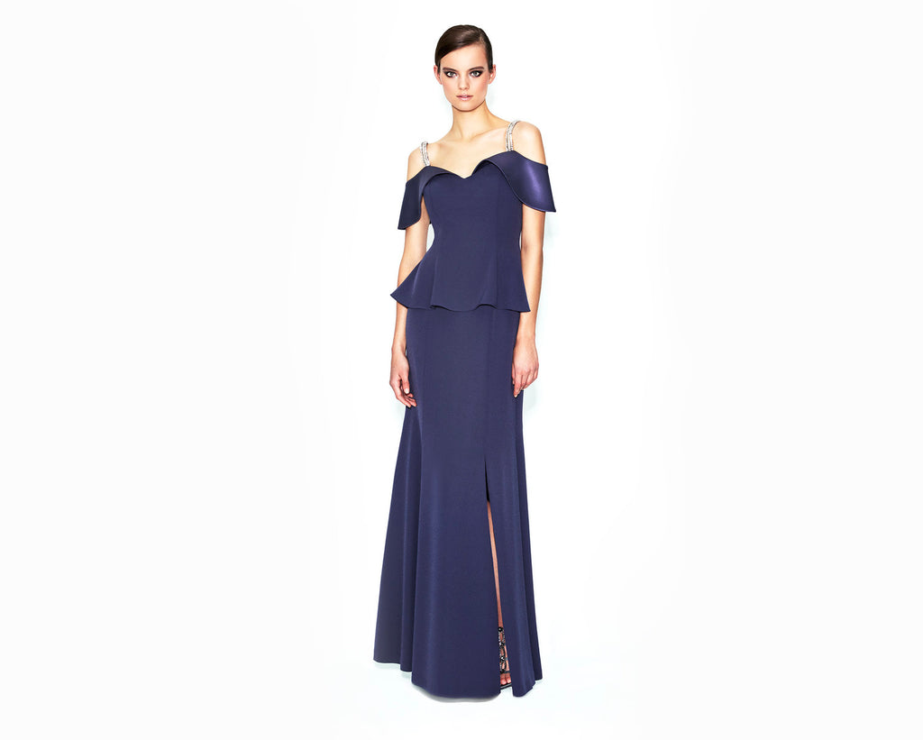 Formal Dresses Long Formal Peplum Evening Dress Plum