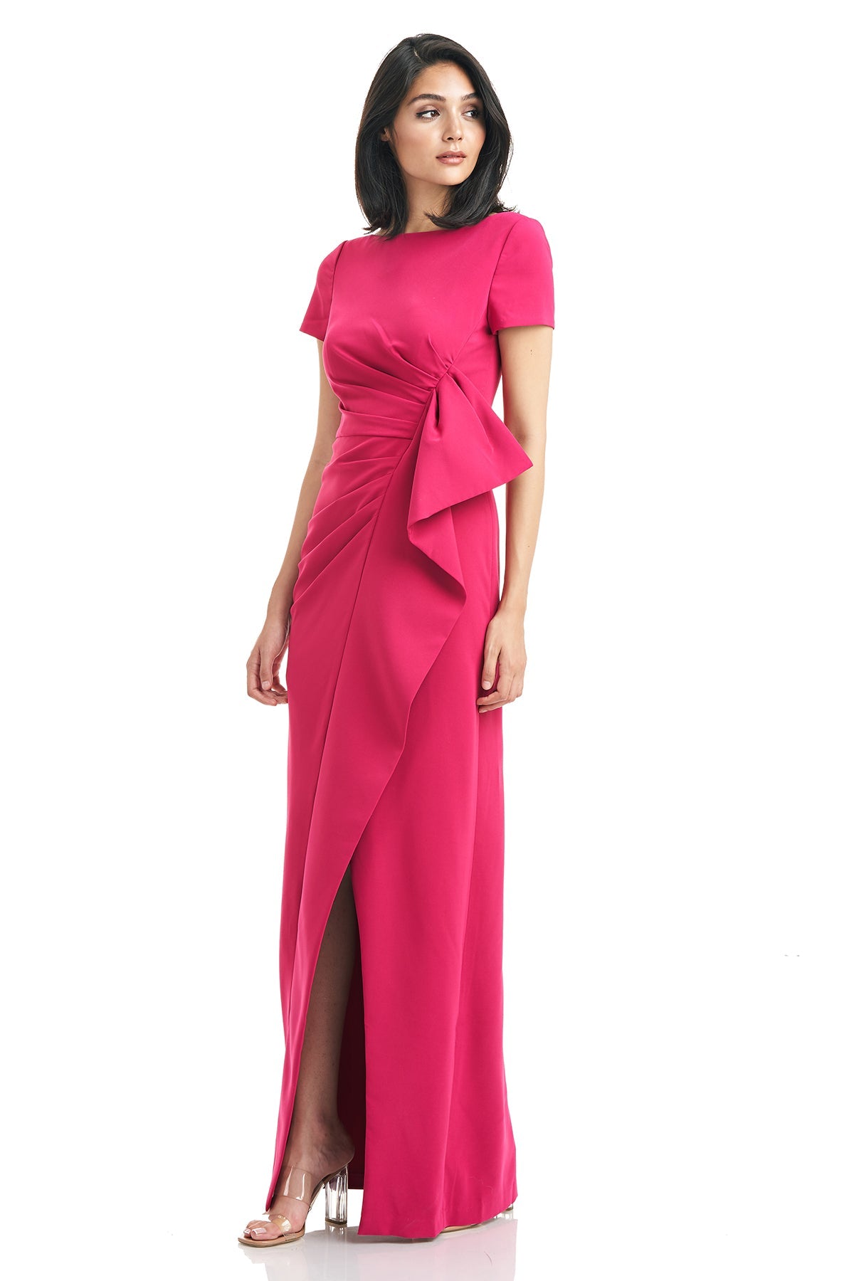 Pleated Ruffle Column Gown Kay Unger 5516652