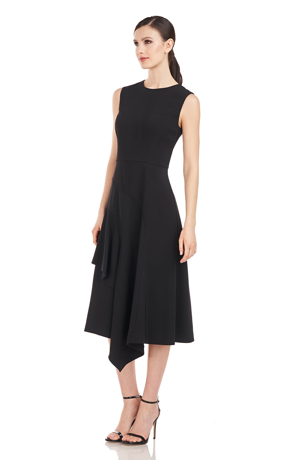 Kay Unger Bryce Midi Dress in Black