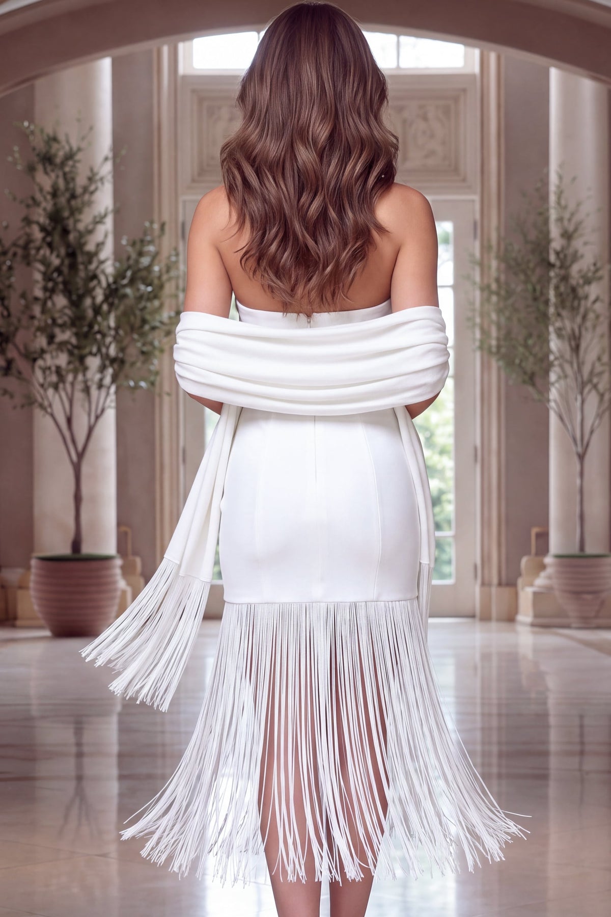 Strapless Curved Neck Floor-Length Satin Occasion Bodycon Jovani 55225