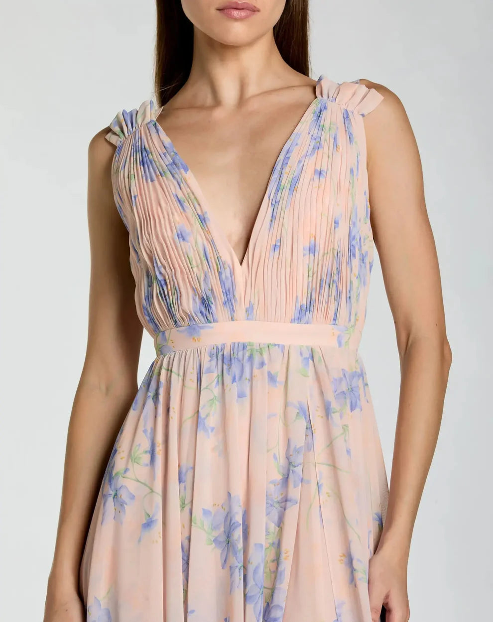 Formal Dresses Long Sleeveless Formal Chiffon Gown Violet Multi