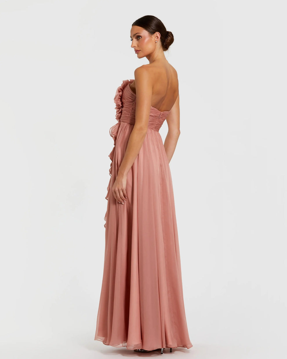 Prom Dresses 3D Floral A Line Formal Long Prom Dress Mac Duggal 56071 Rose