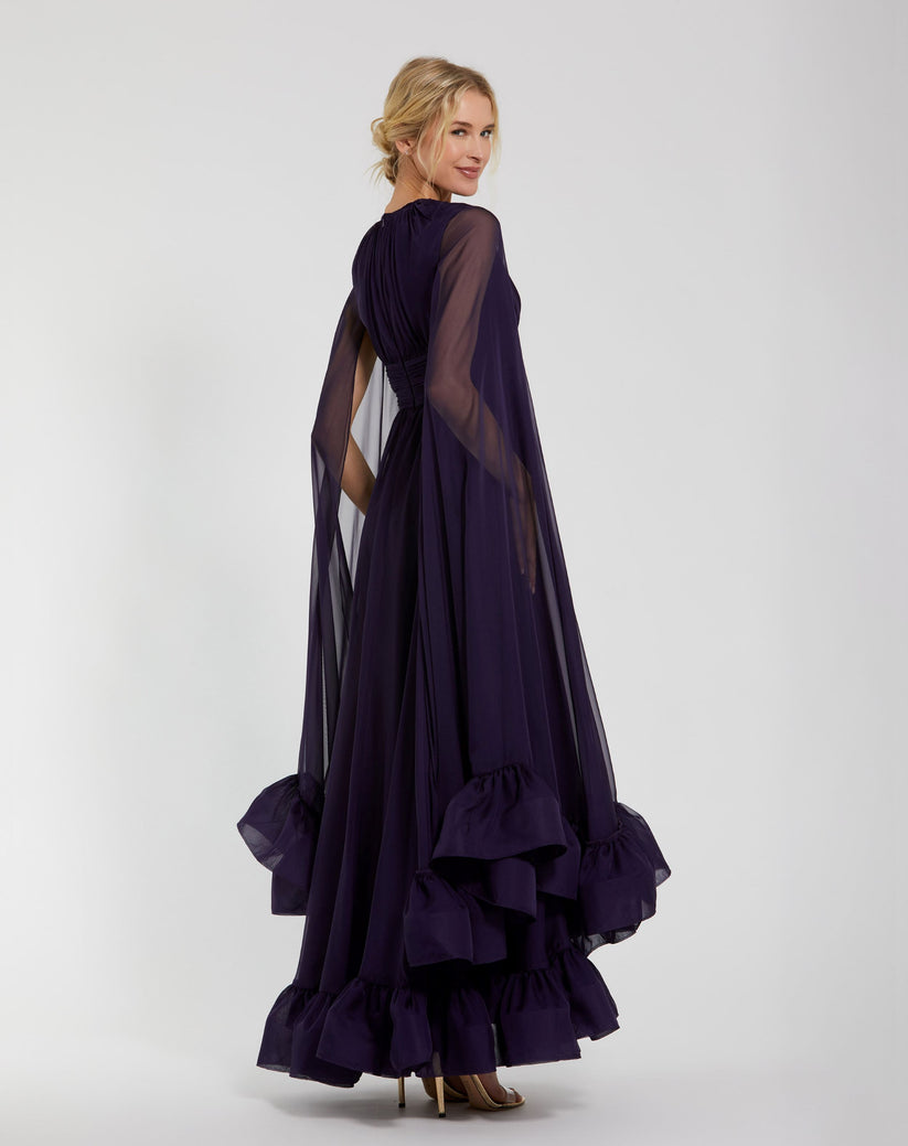 Formal Dresses High Low Ruffle Formal Dress Powder Blue