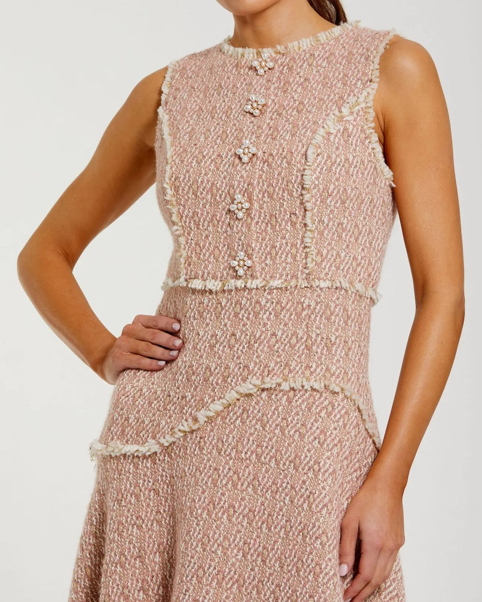 Cocktail Dresses Evening Short Midi Cocktail Dress Mac Duggal 56172 Blush Gold