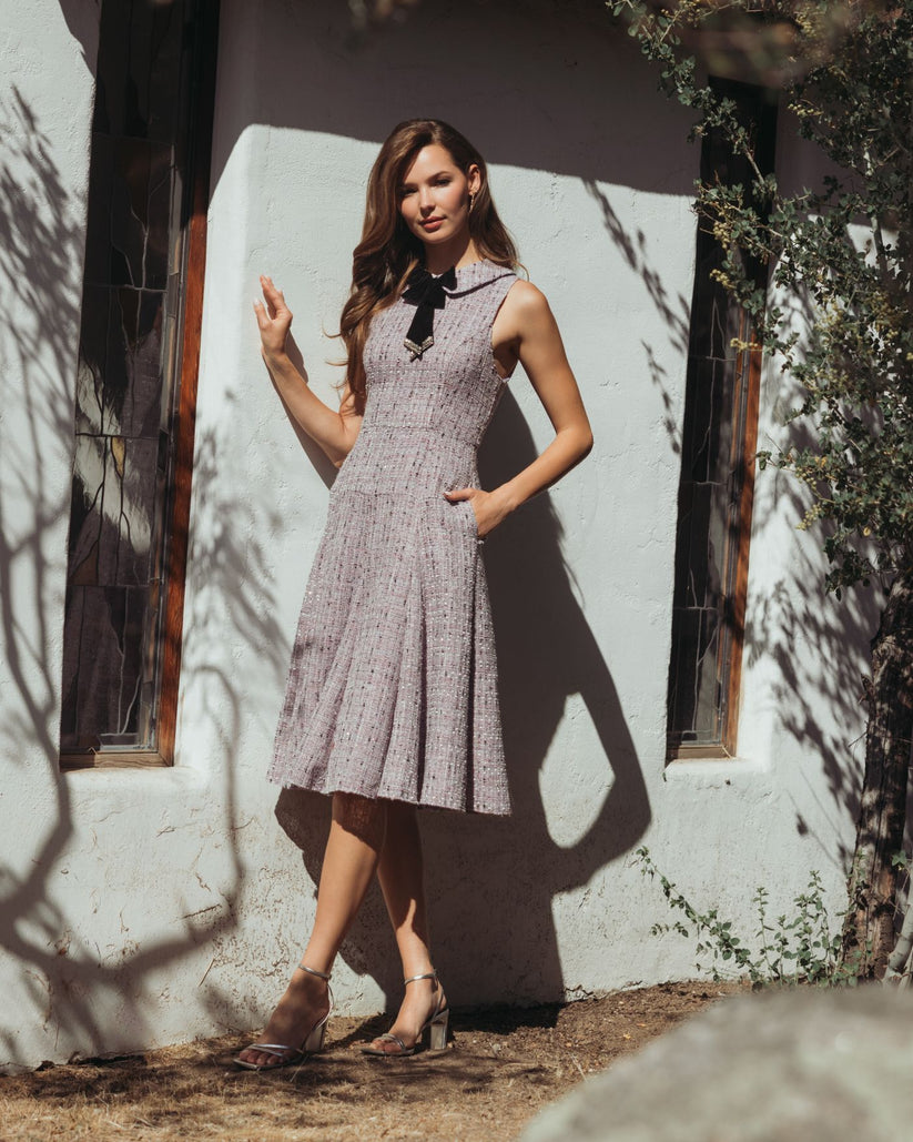 Cocktail Dresses Short Homecoming Knee Length Velvet Cocktail Dress Lilac Multi