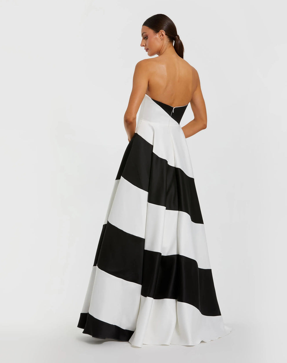 Prom Dresses Ball Gown Long A Line Formal Prom Dress Black Ivory