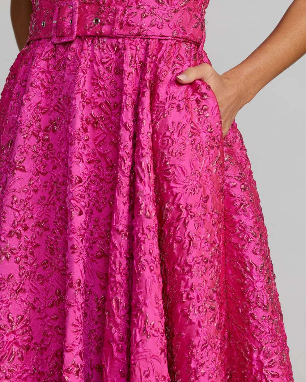 Prom Dresses Long Formal Ball Gown Floral Prom Dress Mac Duggal 56277 Hot Pink