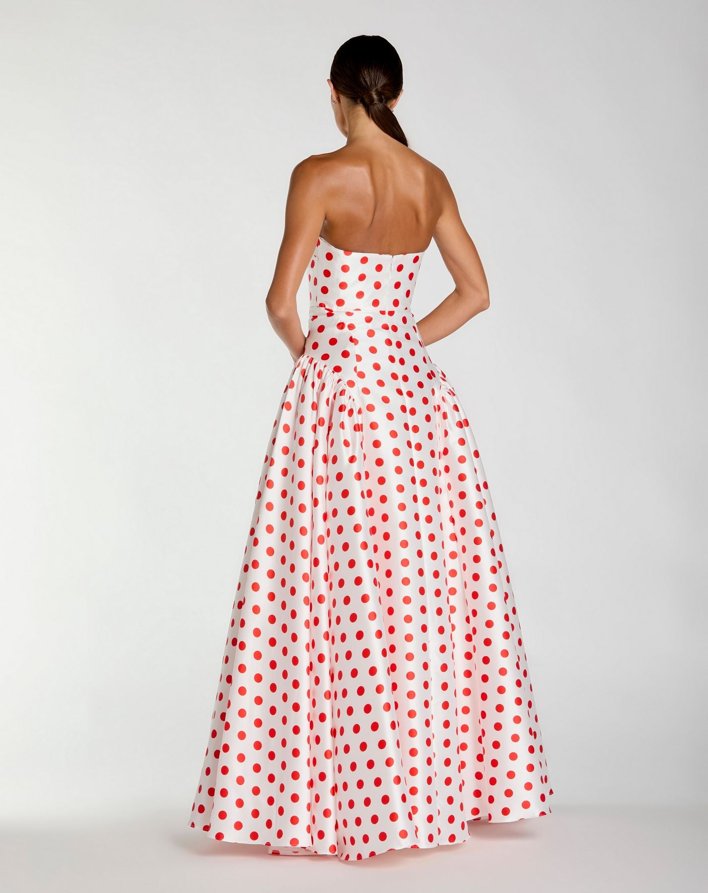 Formal Dresses Evening A Line Formal Dress - Long Prom - Mac Duggal 56283 White Multi-Satin-56283-A Line