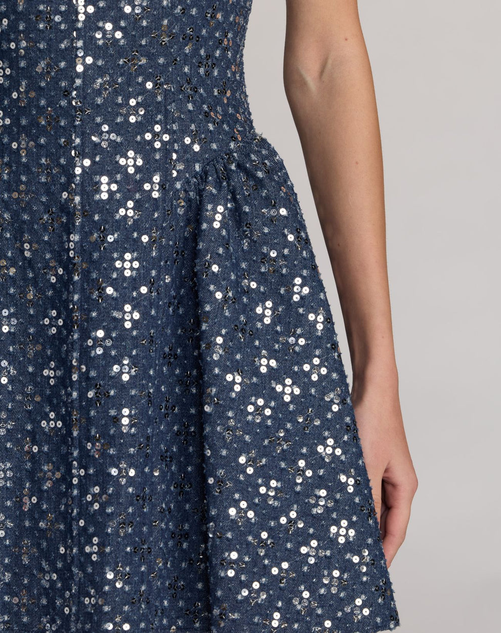 Square Mini Sequin Cocktail Fit & Flare Mac Duggal 56299