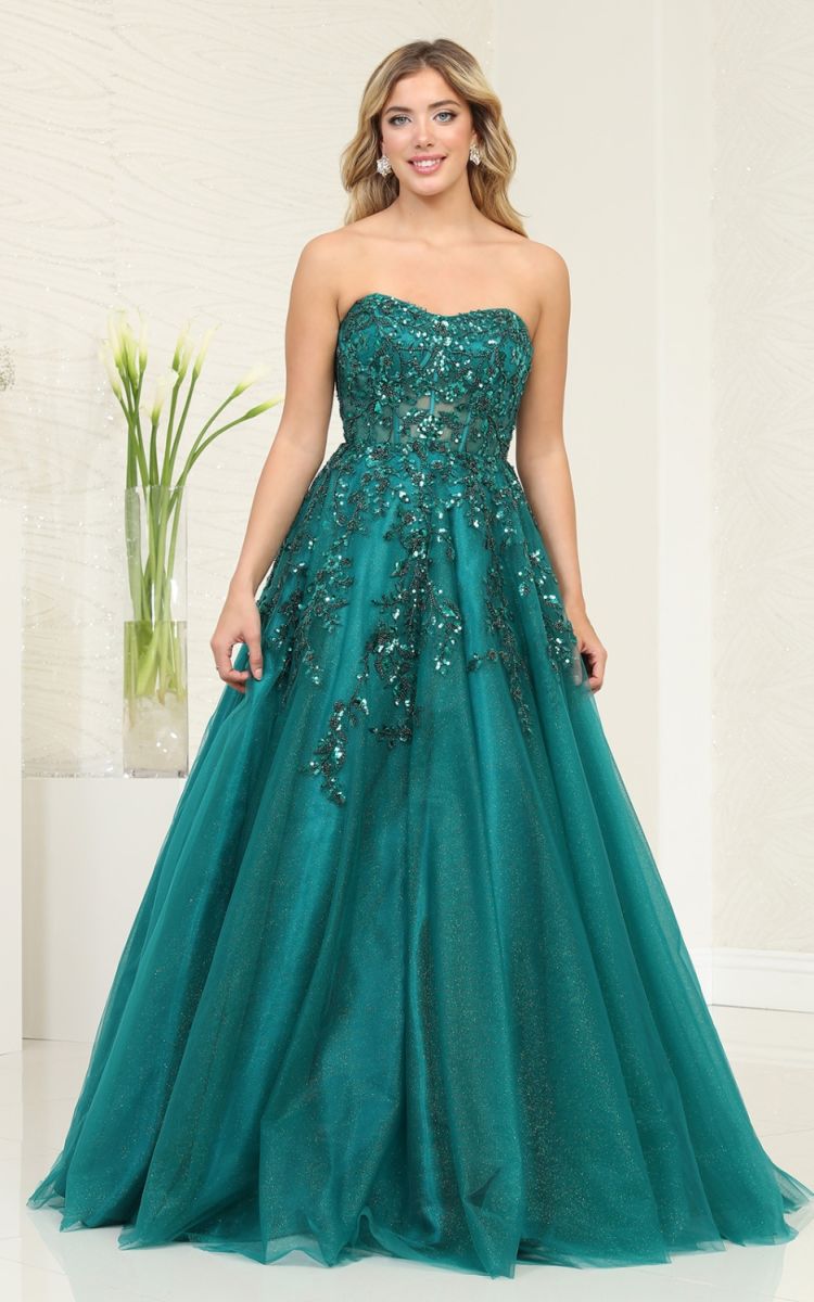 Sweetheart Floor-Length Tulle Prom Ball Gown May Queen RQ8120