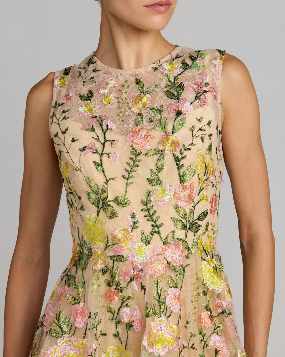 Cocktail Dresses Short Floral A Line Mini Cocktail Dress Mac Duggal 56409 Yellow Multi