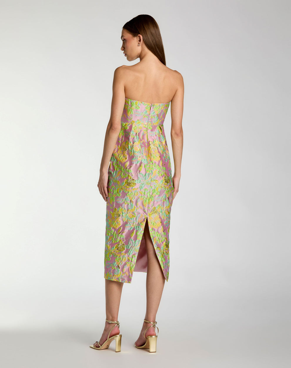 Cocktail Dresses Short Floral Midi Cocktail Dress Mac Duggal 56423 Blush Multi