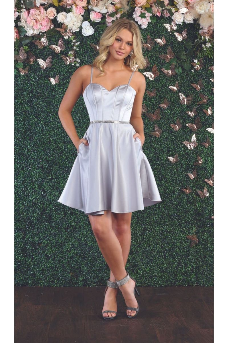 Sweetheart Mini/Short Satin Cocktail A-Line May Queen 1864