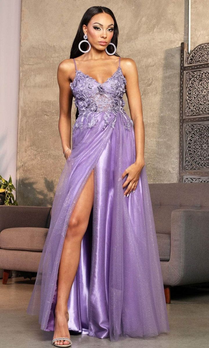 V-Neck Floor-Length Tulle Prom A-Line May Queen 2011